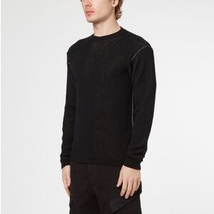 Rag & Bone Gregory Waffle Knit Crewneck Black Men’s Size M. Excellent Condition